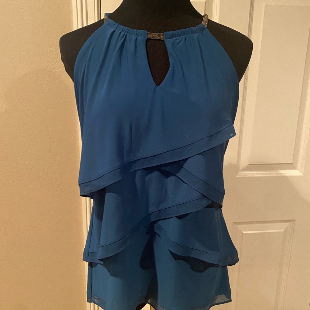 WHBM Halter Top with Sequin strapping detail